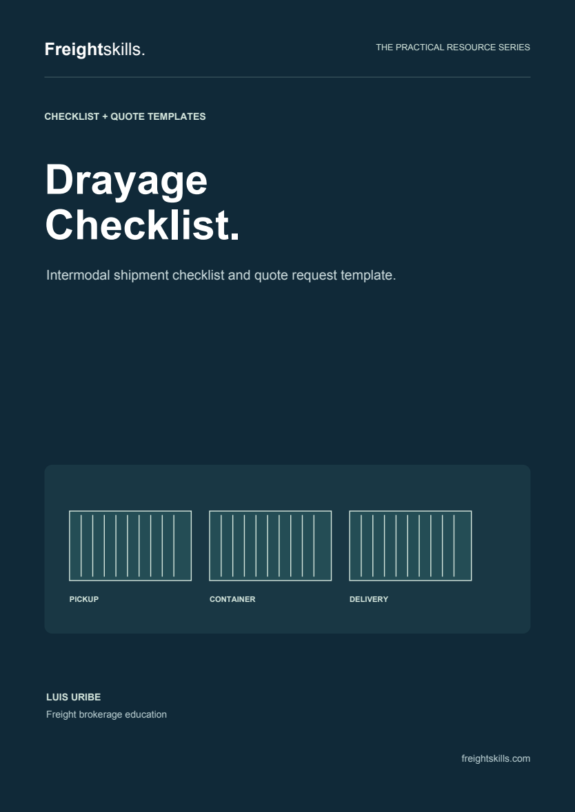 Cover of Luis Uribe’s Drayage Checklist