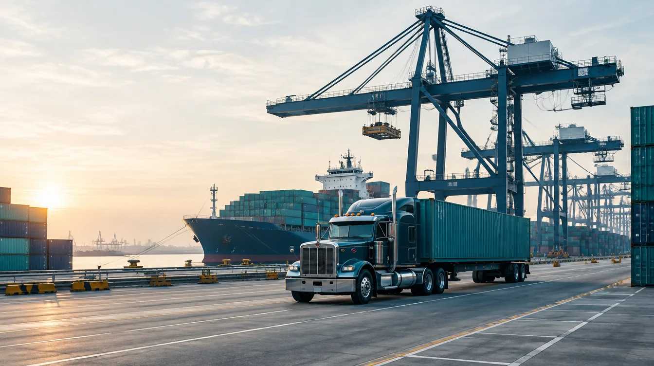An American container terminal — illustrative image